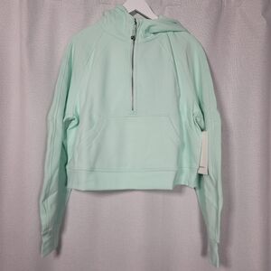NWT Lululemon Scuba Oversized Half Zip Hoodie Sea Mist Mint Green Women's